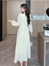 BXOXO party look inspos Vintage Long Sleeve Dresses Autumn New French Elegant V Neck Single Breasted Women Fairy Dress Solid High Waist Ladies Robe New